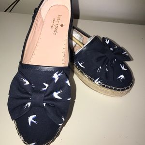 Kate Spade Espadrilles Winter Swallow Print Canvas